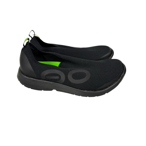 NWT OOFOS Mens 10.5 OOmg Sport LS Low Shoe Black Green Recovery Gorpcore 5085 - Picture 2 of 6